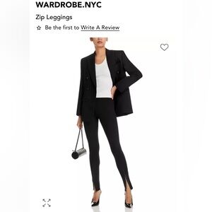 WARDROBE.NYC Leggings Black Leggings Tailored Zip Designer Leggings Netaporter L